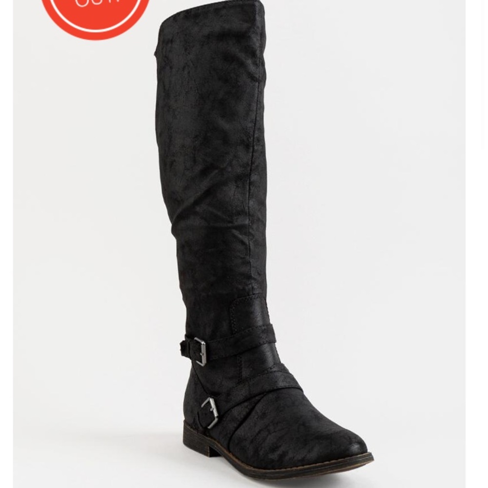 Francesca’s Megan Double Buckle Boots